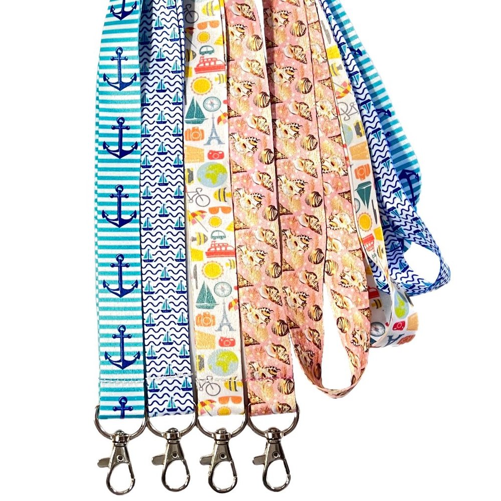 Execucat Brand Set of 4 Ocean Cruise Ship Lanyards Key Chain ID Badge Holder